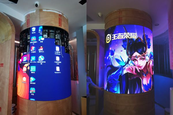 佛山市某企業展廳-圓柱形LED顯示屏